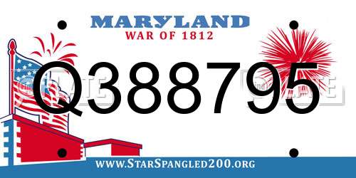 Q388795 Maryland License Plate