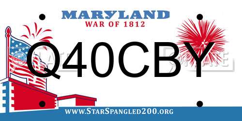 Q40CBY Maryland License Plate