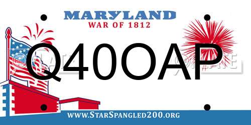 Q40OAP Maryland License Plate