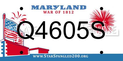 Q4605S Maryland License Plate