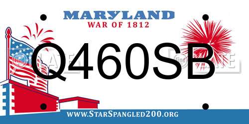 Q460SB Maryland License Plate
