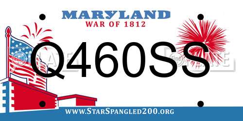 Q460SS Maryland License Plate