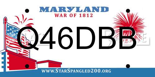 Q46DBB Maryland License Plate