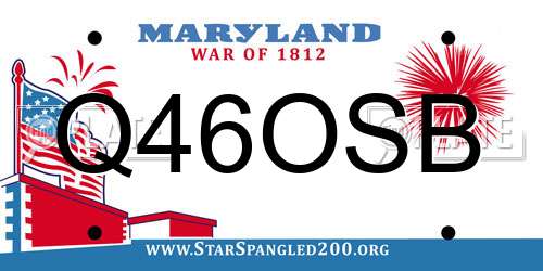 Q46OSB Maryland License Plate
