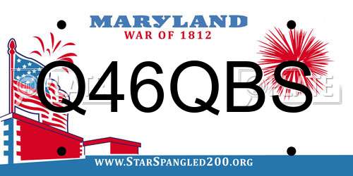 Q46QBS Maryland License Plate
