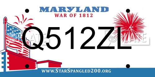 Q512ZL Maryland License Plate
