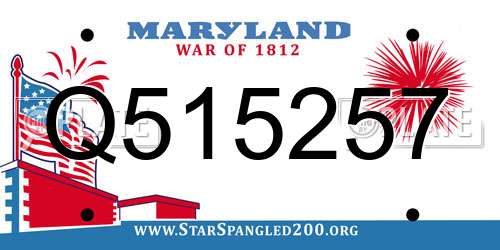 Q515257 Maryland License Plate