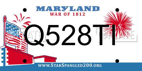 Q528TI Maryland License Plate