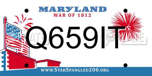Q659IT Maryland License Plate