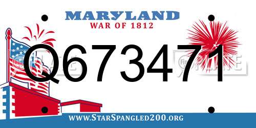 Q673471 Maryland License Plate