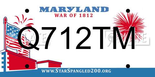 Q712TM Maryland License Plate
