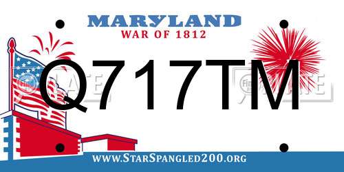 Q717TM Maryland License Plate