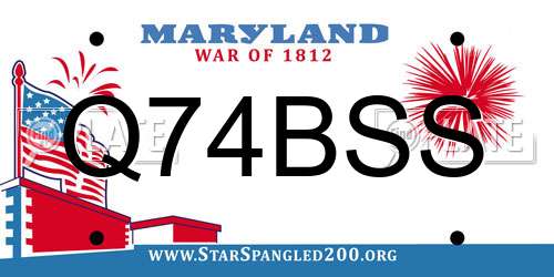 Q74BSS Maryland License Plate