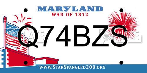 Q74BZS Maryland License Plate