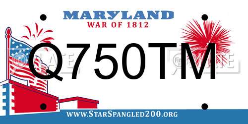 Q750TM Maryland License Plate