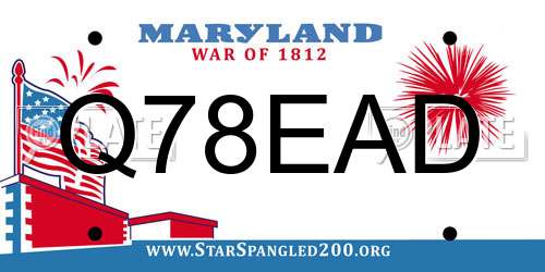 Q78EAD Maryland License Plate