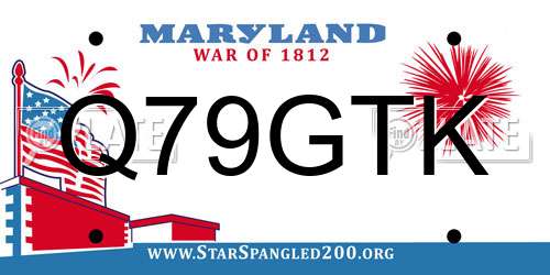 Q79GTK Maryland License Plate