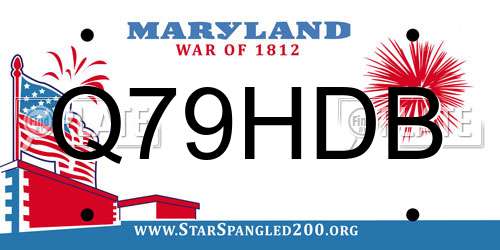 Q79HDB Maryland License Plate