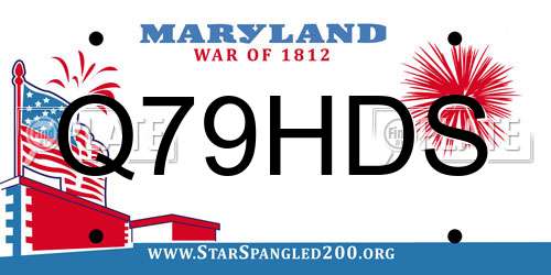 Q79HDS Maryland License Plate