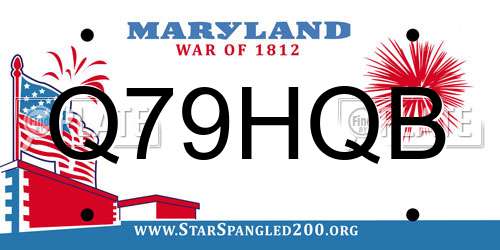 Q79HQB Maryland License Plate
