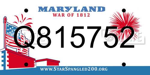 Q815752 Maryland License Plate