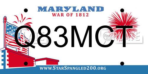 Q83MCT Maryland License Plate
