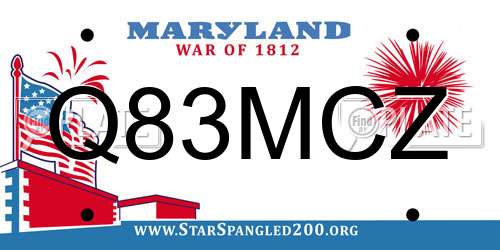 Q83MCZ Maryland License Plate