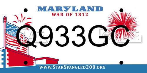 Q933GC Maryland License Plate