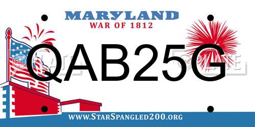 QAB25G Maryland License Plate