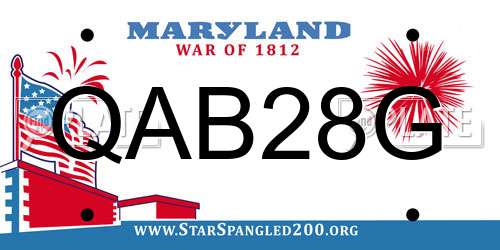 QAB28G Maryland License Plate