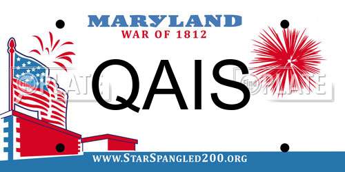 QAIS Maryland License Plate