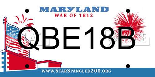 QBE18B Maryland License Plate