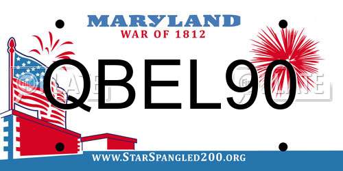 QBEL90 Maryland License Plate