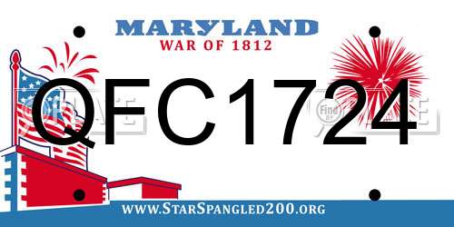 QFC1724 Maryland License Plate