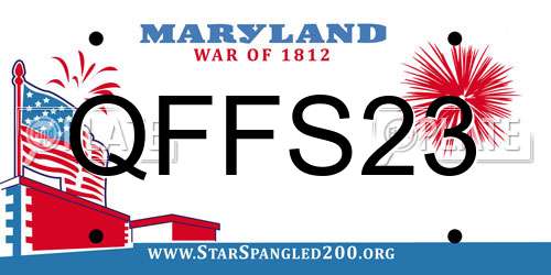 QFFS23 Maryland License Plate