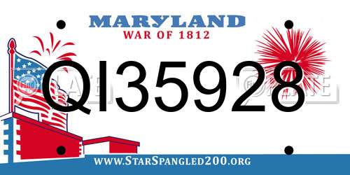 QI35928 Maryland License Plate