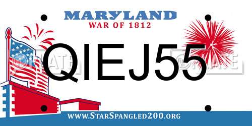 QIEJ55 Maryland License Plate