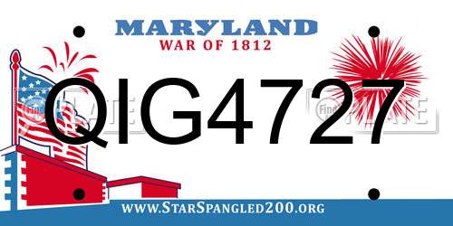QIG4727 Maryland License Plate