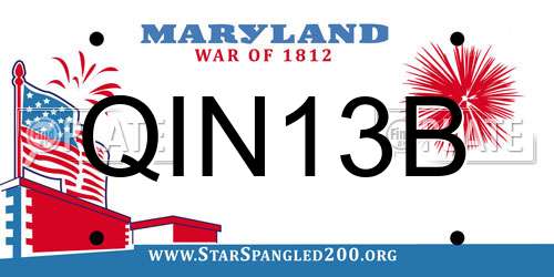 QIN13B Maryland License Plate