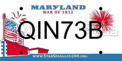 QIN73B Maryland License Plate