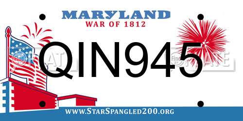 QIN945 Maryland License Plate