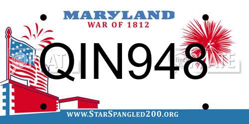 QIN948 Maryland License Plate