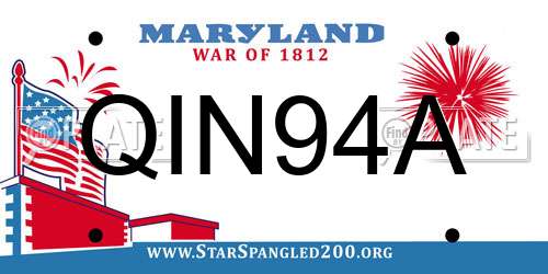 QIN94A Maryland License Plate