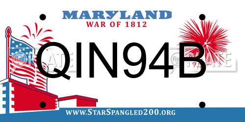 QIN94B Maryland License Plate