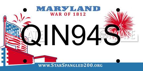 QIN94S Maryland License Plate