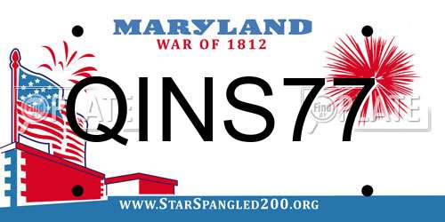 QINS77 Maryland License Plate