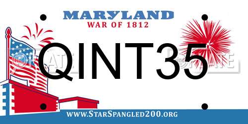 QINT35 Maryland License Plate