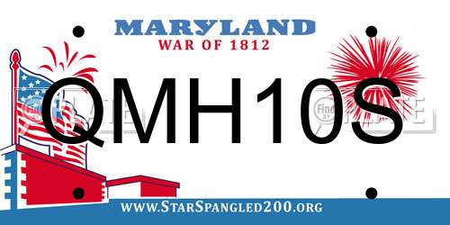 QMH10S Maryland License Plate