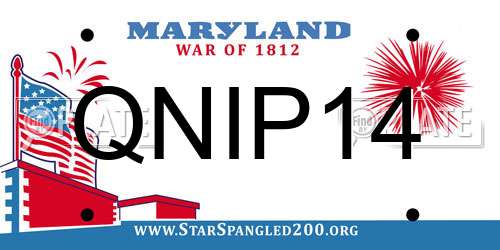 QNIP14 Maryland License Plate