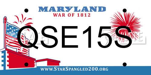 QSE15S Maryland License Plate
